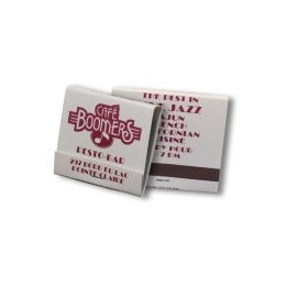 Personalized 30 Stem Matchbooks Printed in Stock Colors Burgundy on Grey