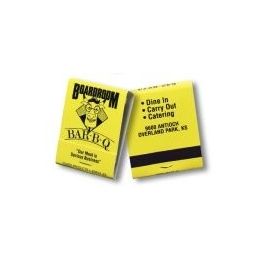 Personalized 20 Stem Matchbooks Printed Black on Yellow