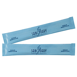 Custom Printed Blue Aspartame Sugar Packets, Sugar Sticks and Sugar Tubes