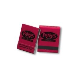 Personalized 20 Stem Matchbooks Printed in Stock Color Black on Red